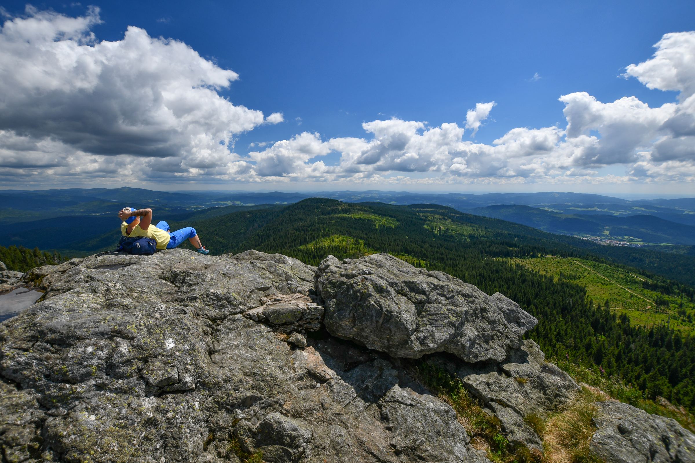 Wanderer unterwegs am Großen Arber